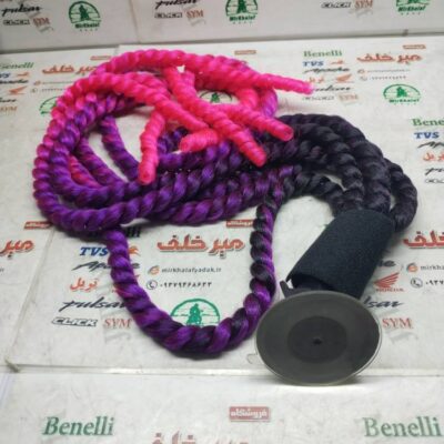 موی تزیینی انواع کلاه کاسکت ایمنی موتور سیکلت مدل جدا بافته شده اعلا (بنفش قرمز)