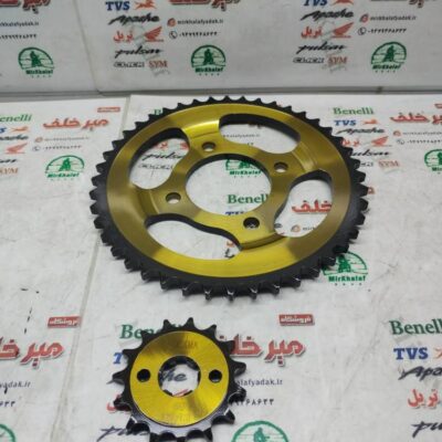 دنده (طبق) زنجیر چرخ عقب و جلو موتور رهرو طرح باکسر (بوکسر) 150