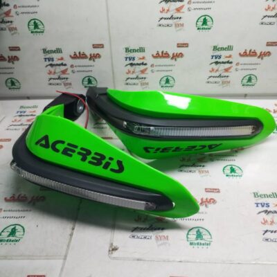 قاب کاور (محافظ) دسته اسپرت انواع موتورهای تریل چراغ دار سبز (جفتی)