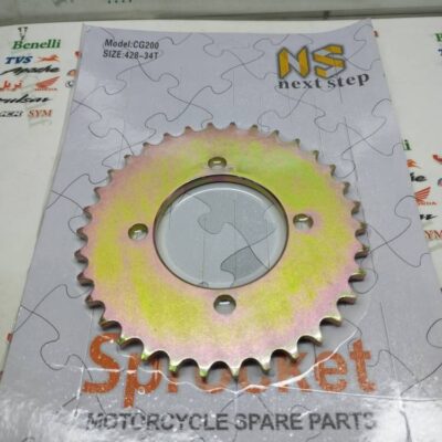 دنده (طبق) زنجیر چرخ عقب موتور هوندا 200 و باکسر (بوکسر) 125 و cgl سی جی ال صاف و تخت