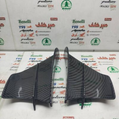 قاب (کاور فلاپ) باله بغل کنسول موتور پالس rs ار اس و کاوازاکی و یاماها r 15 25 نینجا مشکی اسپرت (کربنی لایه ای)